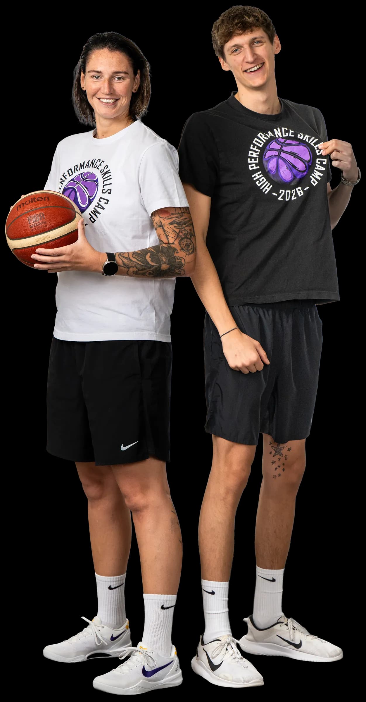 Renáta Březinová a Teodor Podařil, trenéři individuálních basketbalových tréninků HPS
